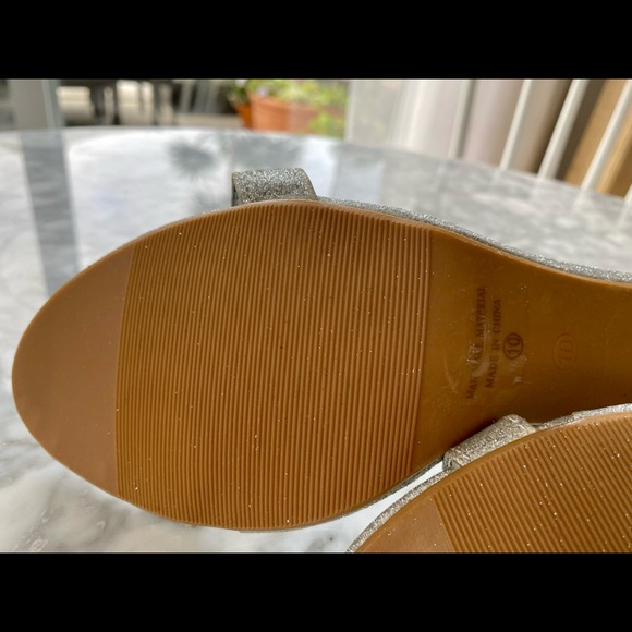 RF ROOM of FASHION Silver Glitter Sandals Heels - Picture 7 of 10